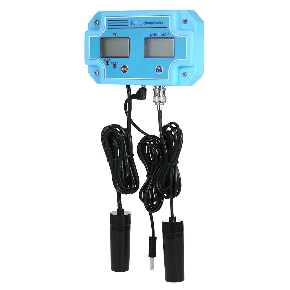 Professional 3 in 1 pH/EC/TEMP Meter Water Detector Multi-parameter Digital LCD Tri-Meter Multi-function Water Quality Monitor Multiparameter Water Quality Tester'
