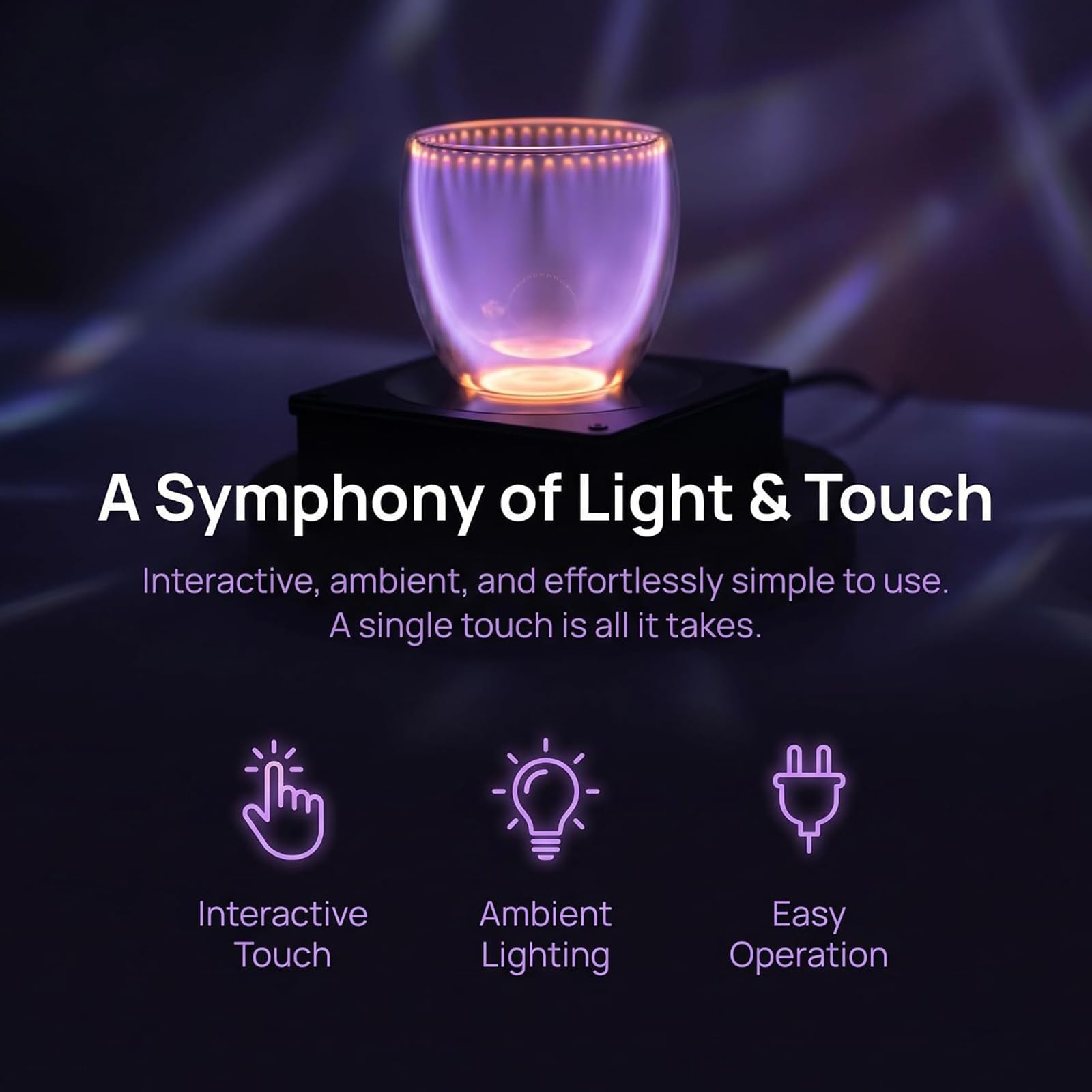 Vaso De Plasma con Bobina De Tesla, Taza Luminosa con Efecto De Rayo, Vaso De Cristal con Efecto De Rayo Eléctrico, Cristalería Iluminada Sensible Al Tacto con Base Excitadora, para Regalo