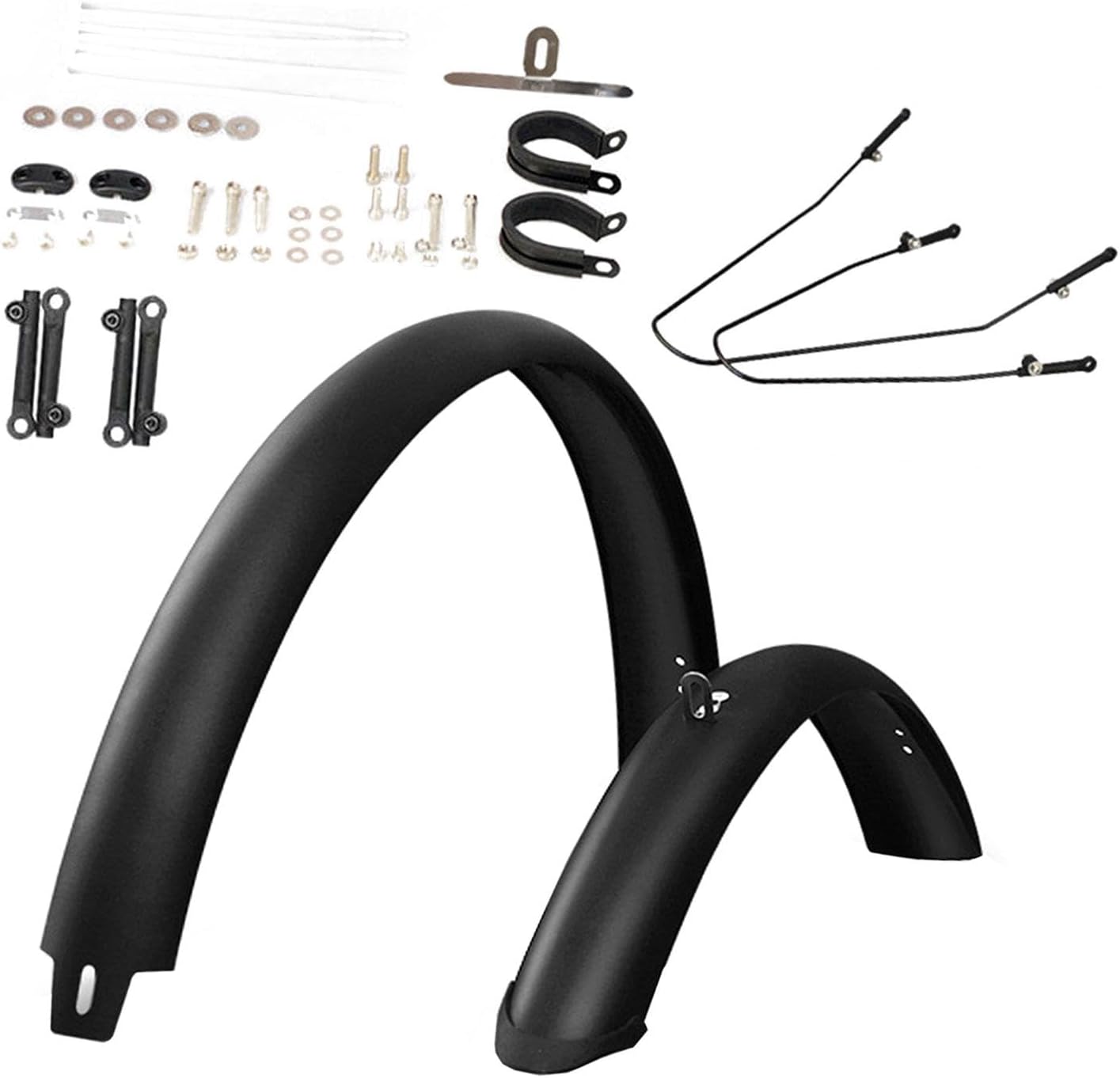 Mountain Bike Fenders and Road Bike Mud Guards Complete Set with Mounting Hardware