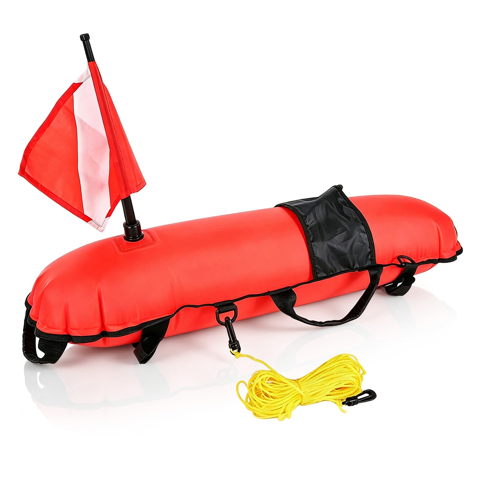 Galleggiante da Immersione con Bandiera, Galleggiante da Pesca Subacquea Boa da Nuoto Galleggiante Bandiera da Immersione Boa di Segnalazione di Superficie Boa di gonfiaggio a