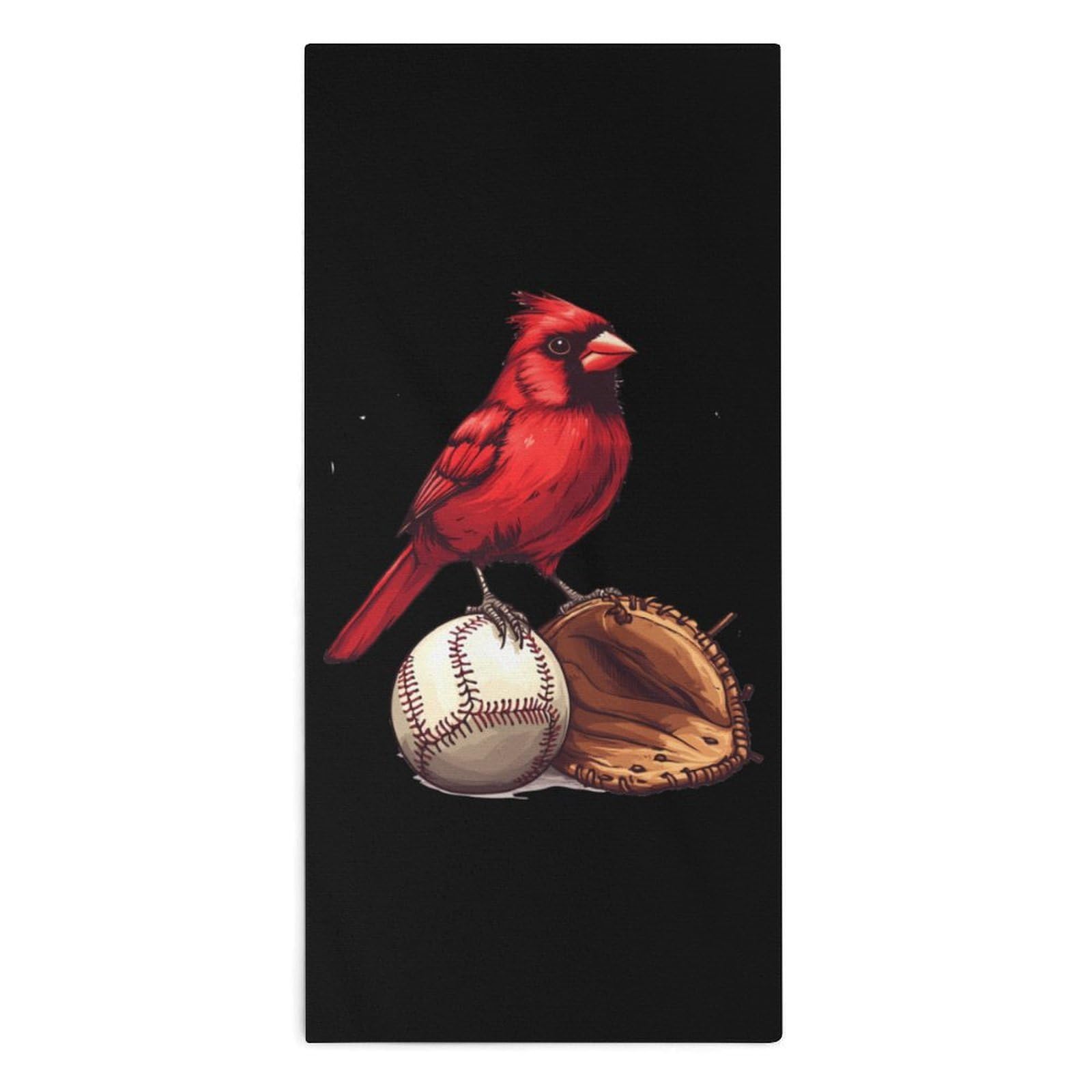 TXFBTRFSA Red Cardinal Baseball Hand Towels for Adult Face Towel Bath Beach Swim Accessories