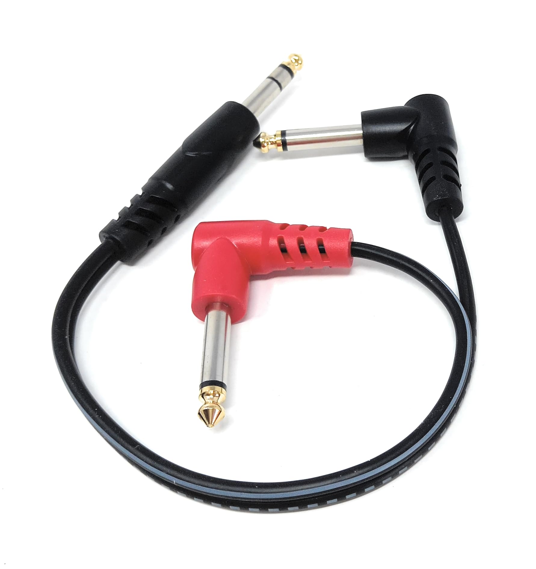 DRUT 30cm 6.35mm 1/4" Stereo Jack to 2 x Mono Jacks Audio Cable Lead for Music Instruments, Mixer, AMP, Guitar 1ft - Image 4