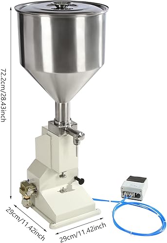 Miniatura 10 de Máquina de llenado de líquidos de pasta manual, máquina de llenado de botellas ajustable de 5 a 1.7fl oz, máquina de llenado de botellas de acero