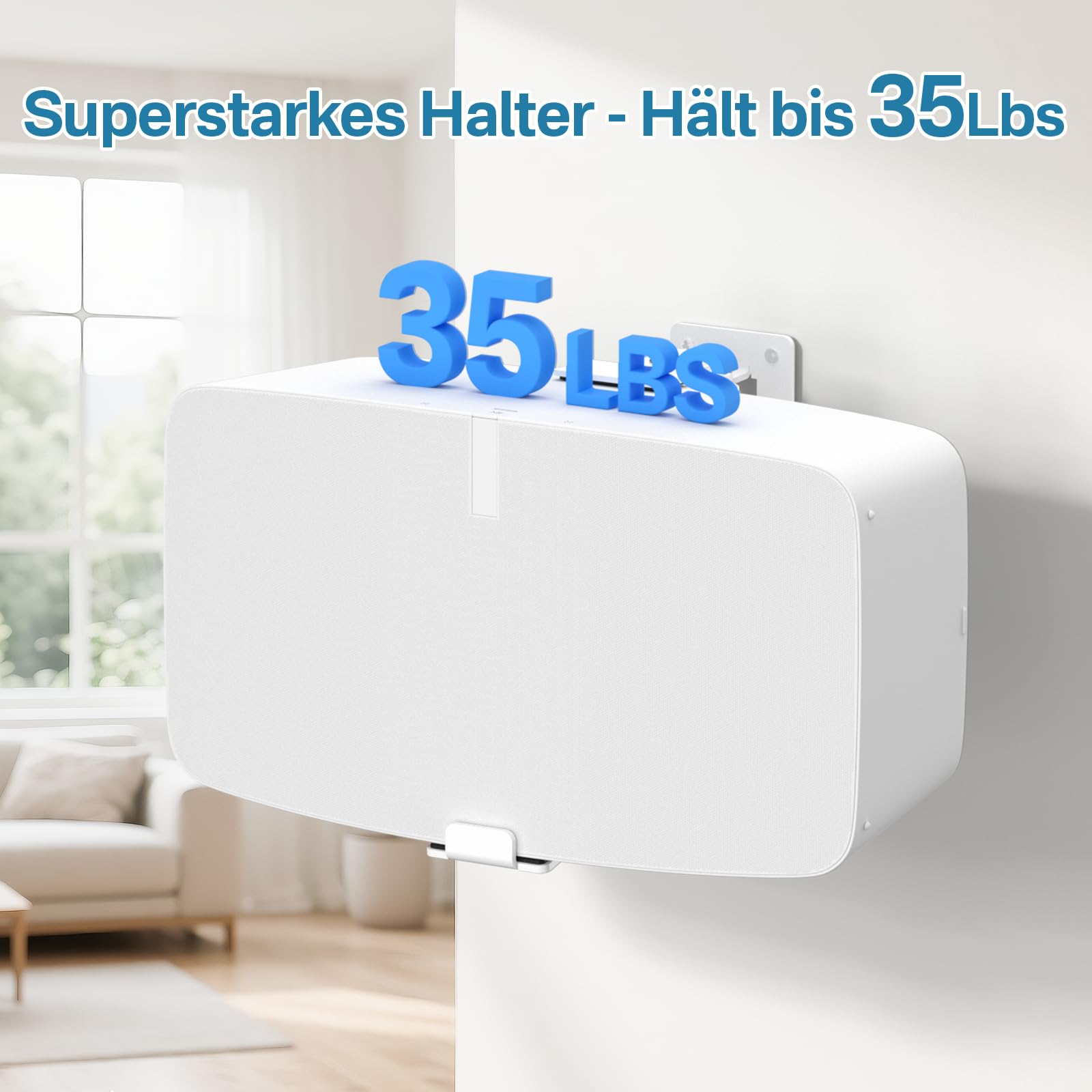 Paire de supports muraux robustes pour Sonos 5 Mount et Sonos Play 5 Mount - Support d'enceinte réglable, inclinable et pivotant pour le support mural Sonos Play 5 Gen 2