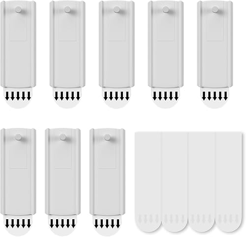 Ganchos adhesivos de pared sin clavos, ganchos de pared para colgar, 8 ganchos de fotos sin clavos, 12 tiras adhesivas extraíbles