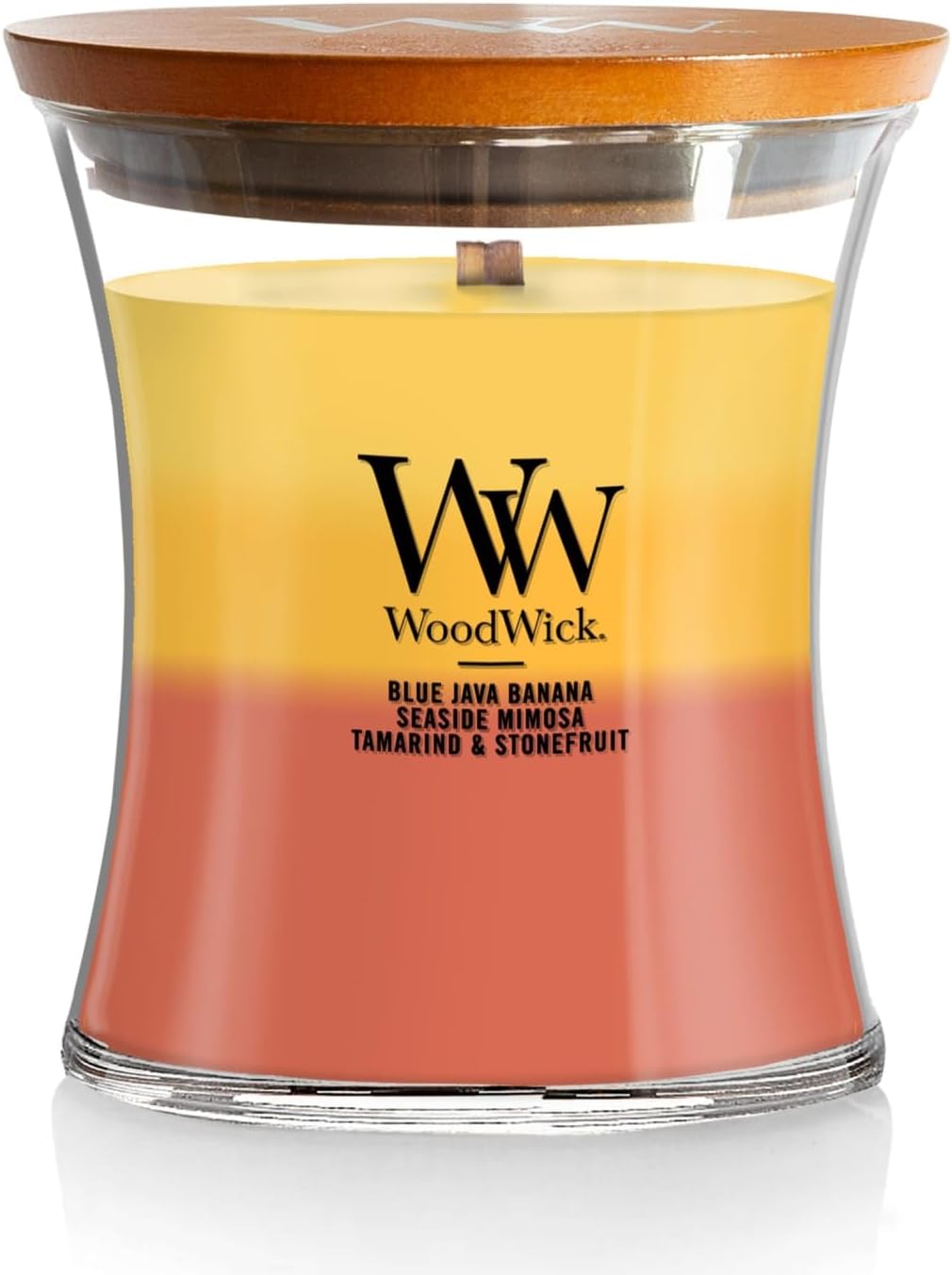 WoodWick Tropical Sunrise Trilogy Gifts for Women and Men, 9.7 oz Medium Hourglass Trilogy Candle with Crackling Wick