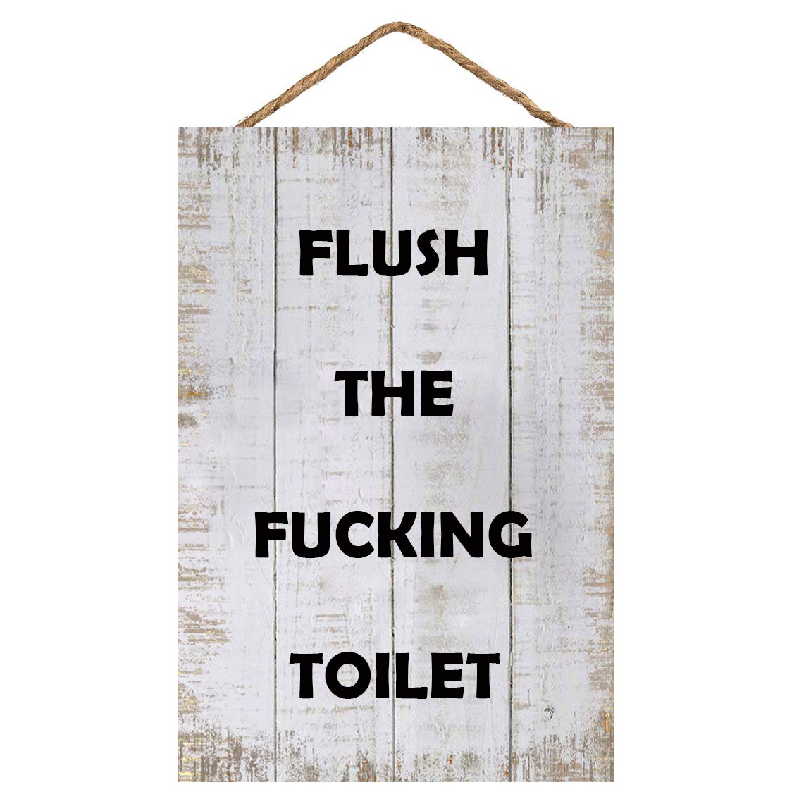 Yivxa Tin-517 Vintage Tin Sign Flush The Fucking Toilet Door Wall Art Hanging Plaque Decor 8X12 Inch