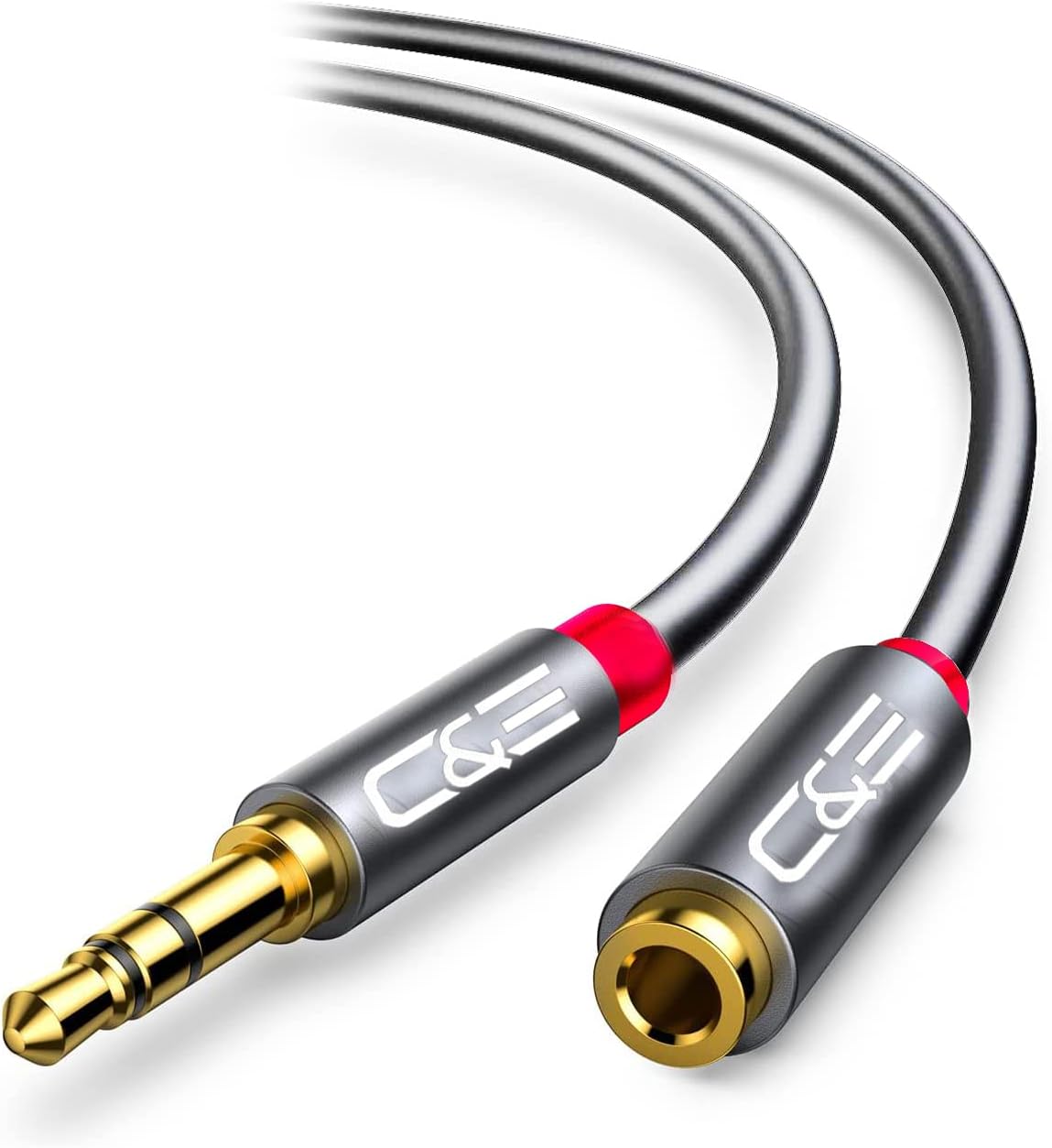 4 PACK-3.5mm Aux Headphone Extension Cable 15 Feet (4.6 Meters) Male to Female Stereo Audio Extension Cable for Car, Home Stereo, iPhone, Smartphone or Any Audio Device