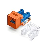 Vista 35 de TRUE CABLE Conector Keystone Cat5e, sin blindaje (UTP), perforado de 90 grados, PoE++ (4PPoE) 100W, certificación UL, verificado ETL, certificado