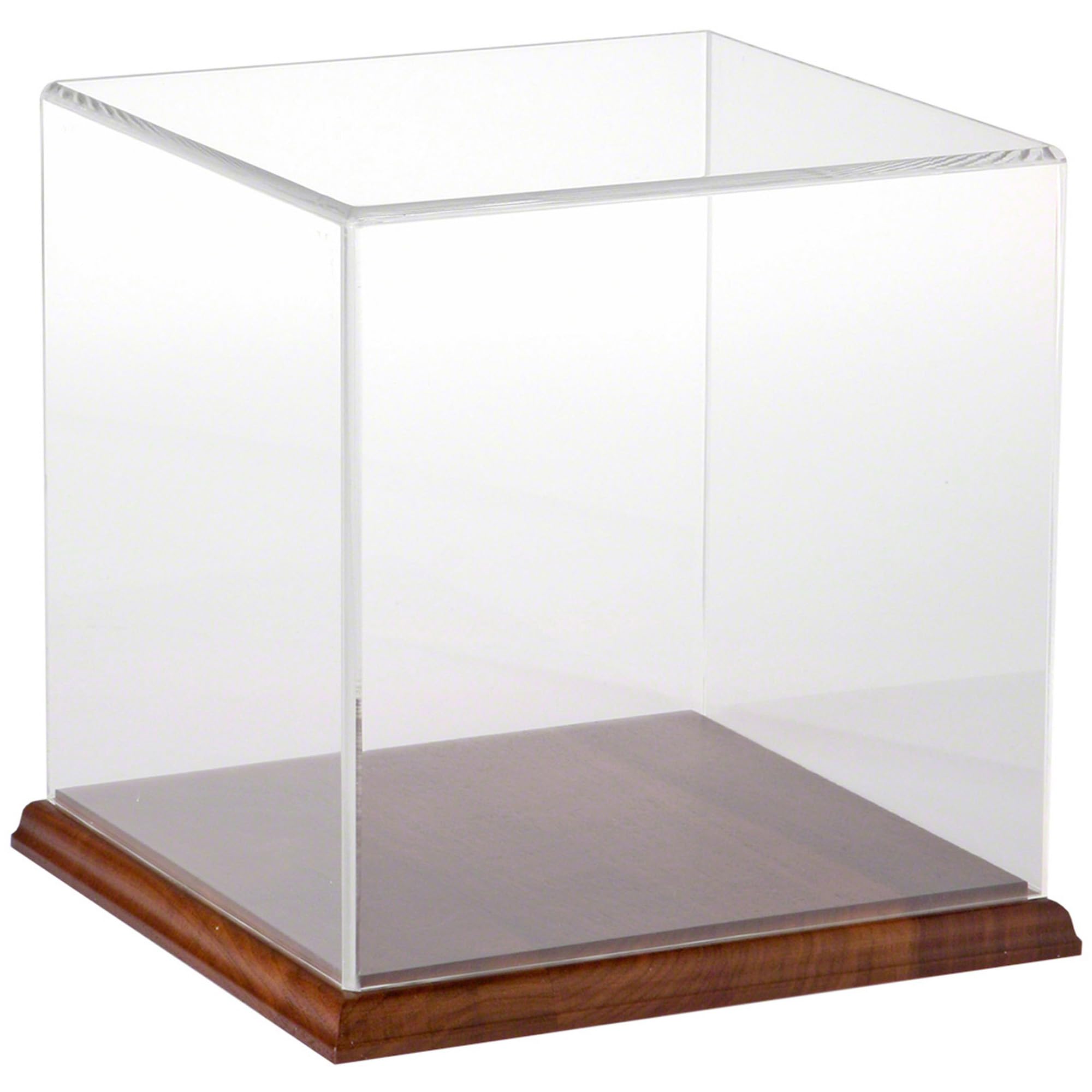 Plymor Clear Acrylic Display Case with Hardwood Base, 8