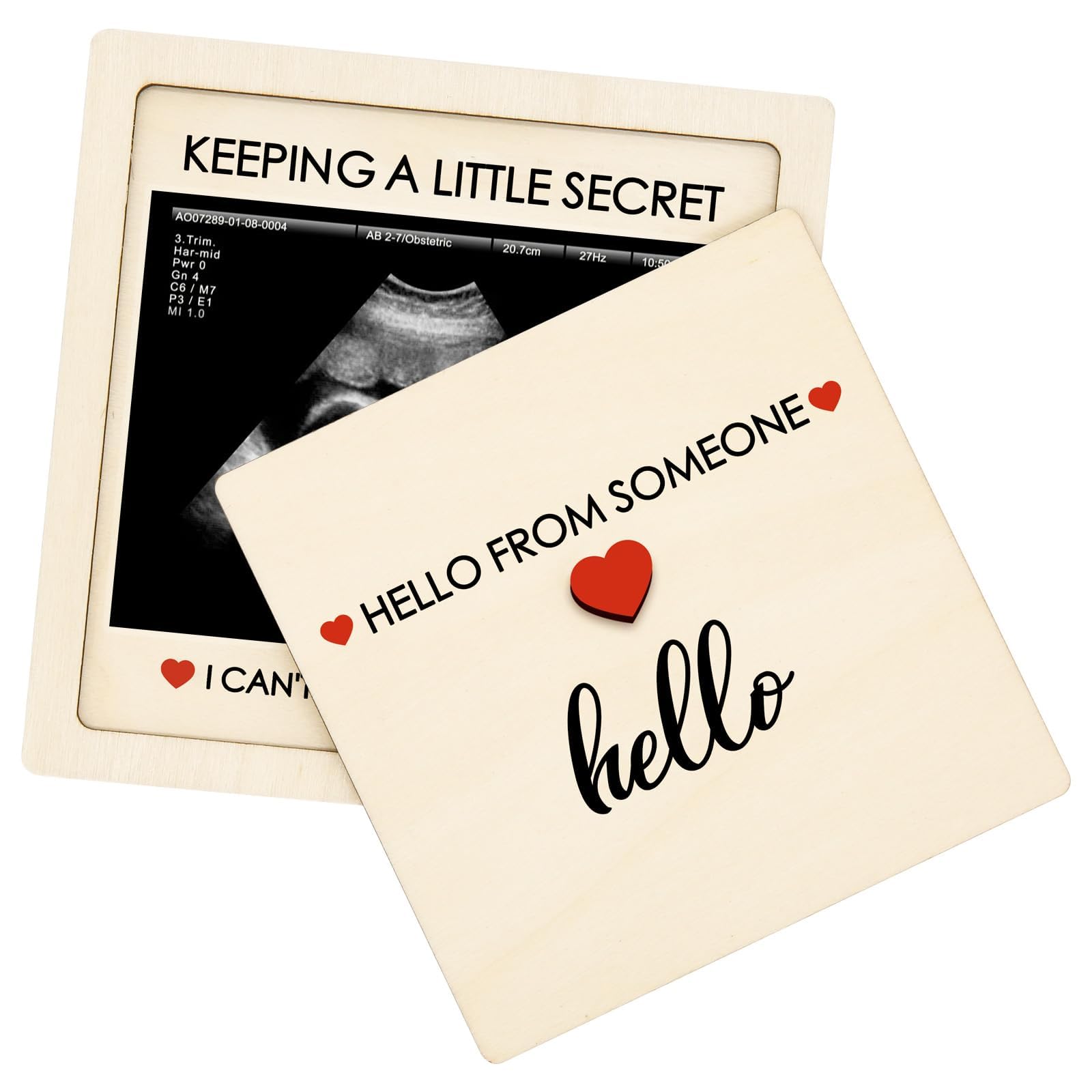 Baby Announcement Sign, Surprise Pregnancy Announcement for Grandparents Ultrasound Picture Frames Gift Supplies