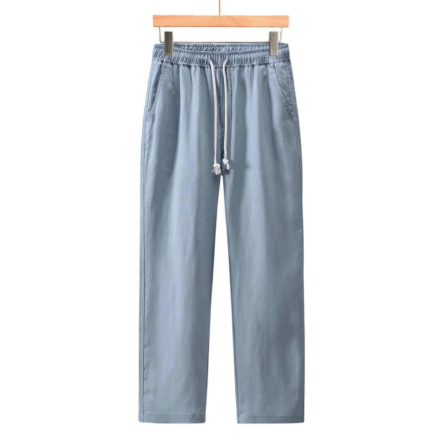 Set Lyocell Blend da uomo con camicia aperta sul davanti e pantaloni dritti | Leggera, maniche lunghe, vestibilità larga, adatta per tutte le stagioni