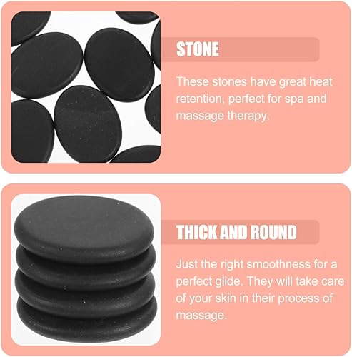 Miniatura 5 de Hemoton Piedras calientes para masaje, 10 piedras energéticas de masaje, juego de piedras de masaje calientes, piedras volcánicas de aceite