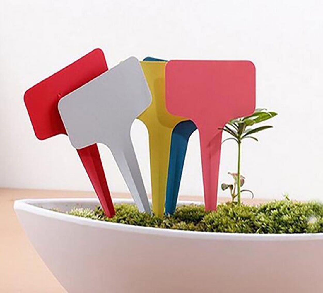 30 Etiquetas Reutilizables Para Plantas - Forma De T, Impermeables, Color Amarillo, Para Jardín Y Macetas