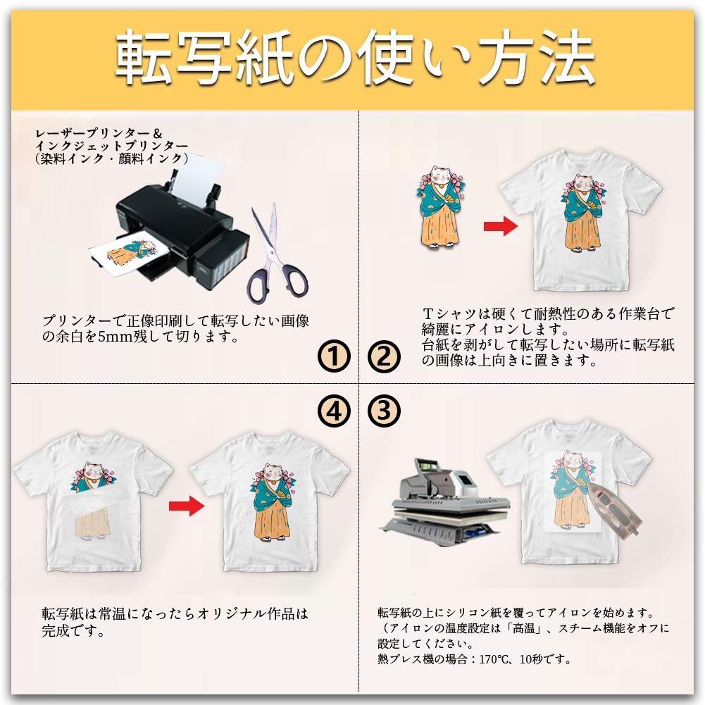 260 アイロン転写シート Amazon | TransOurDream 真正の転写シート アイロンプリント