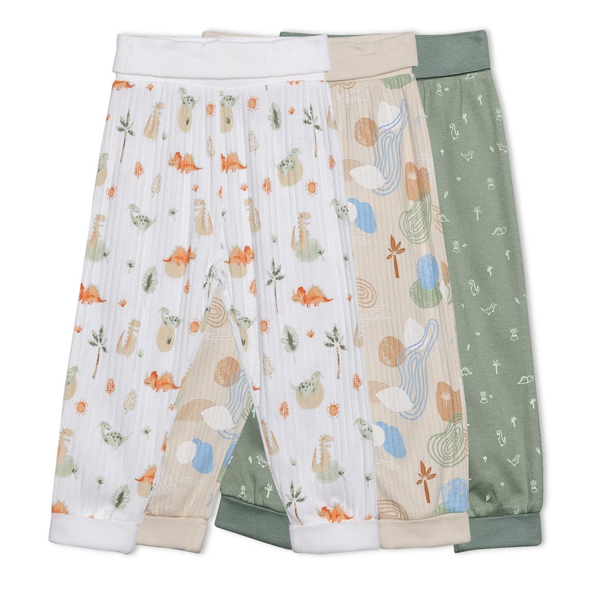 Mini Cuddles Men's Multi Baby Boys 3Pk Printed Joggers, Colour (3-6M)