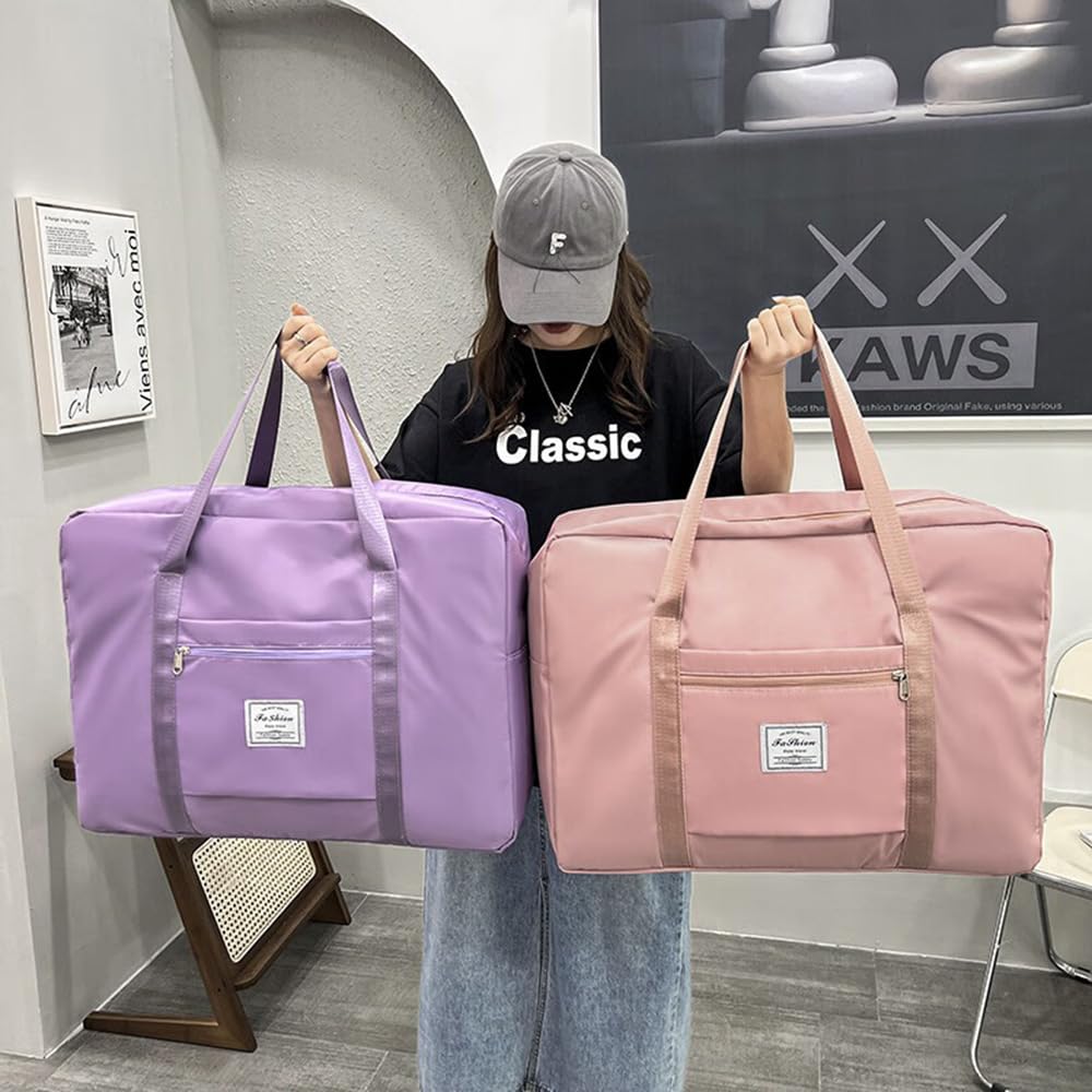 Borsa sportiva da viaggio, borsa da viaggio, set da 4 pezzi, da 16 l, fino a 70 l, borsa da palestra pieghevole, verde chiaro, Klein, mittel, groß, extra groß, Semplice e comodo