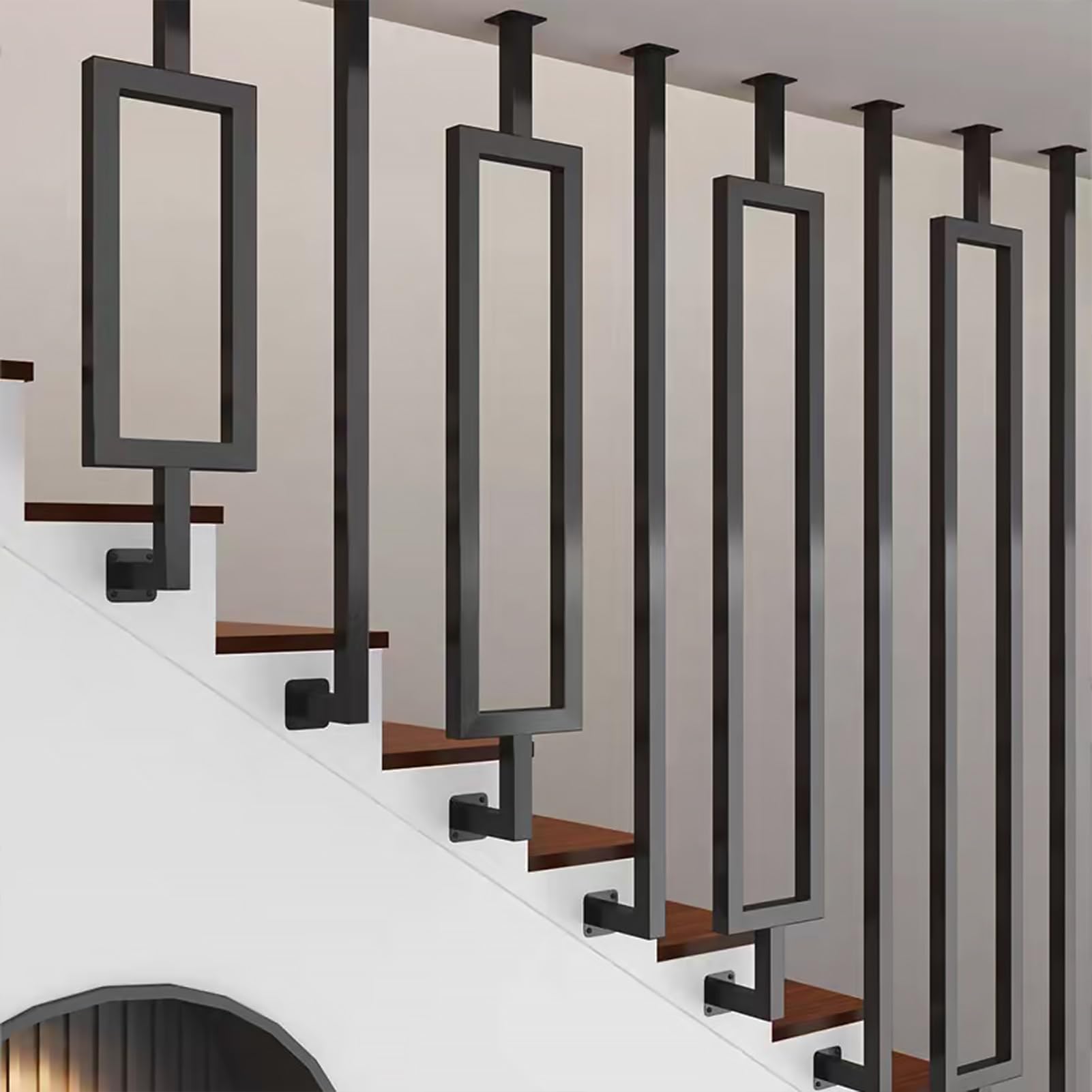 Poteaux de balustrade d'escalier en métal en forme de L hauteur 30 à 150 cm
