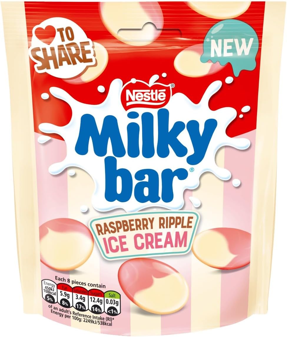 Milkybar Buttons Raspberry Ripple Ice Cream Pouch 86g