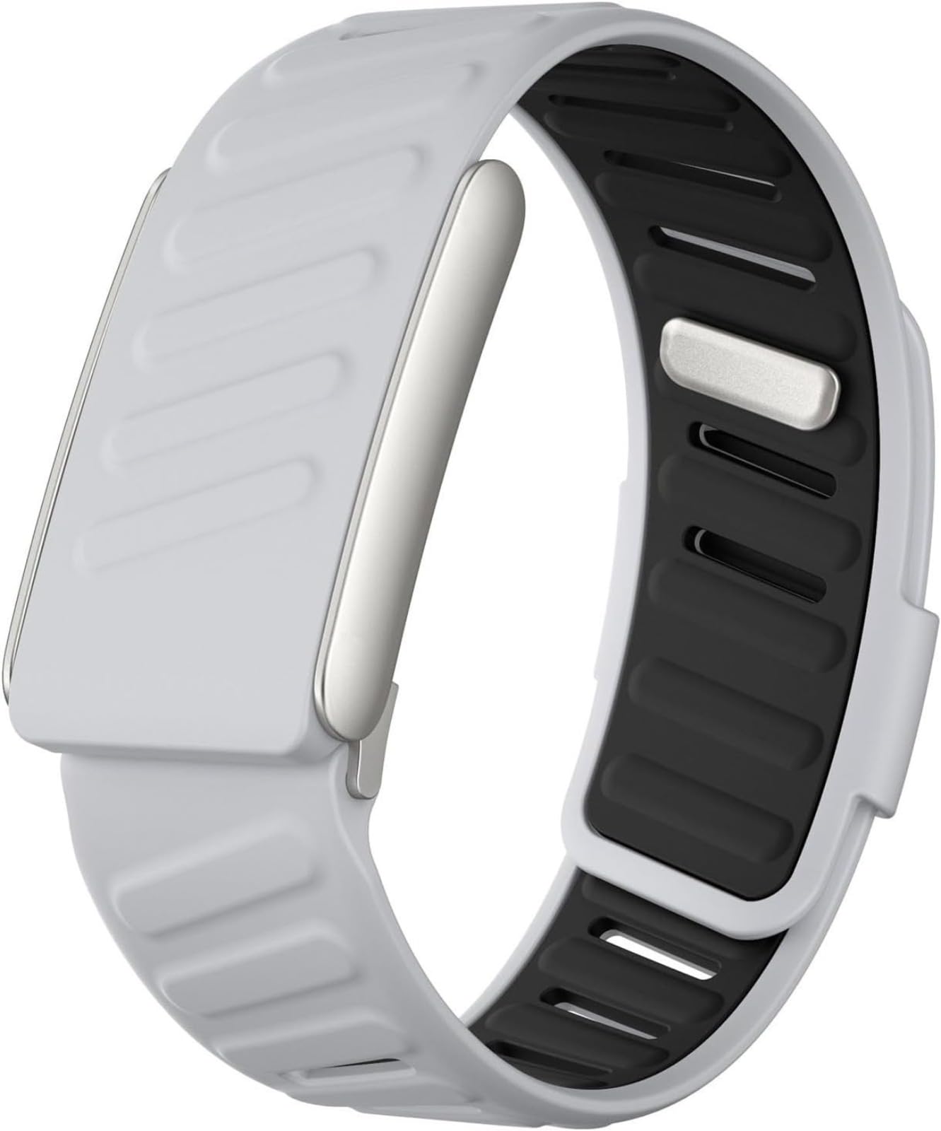 Genérico Durable Silicone Wristband Compatible with WHOOP 5, Whoop MG, Soft Durable Silicone Replacement Bands for Men Women with Metal Frame Connector, Light Grey, Whoop MG, Contemporary