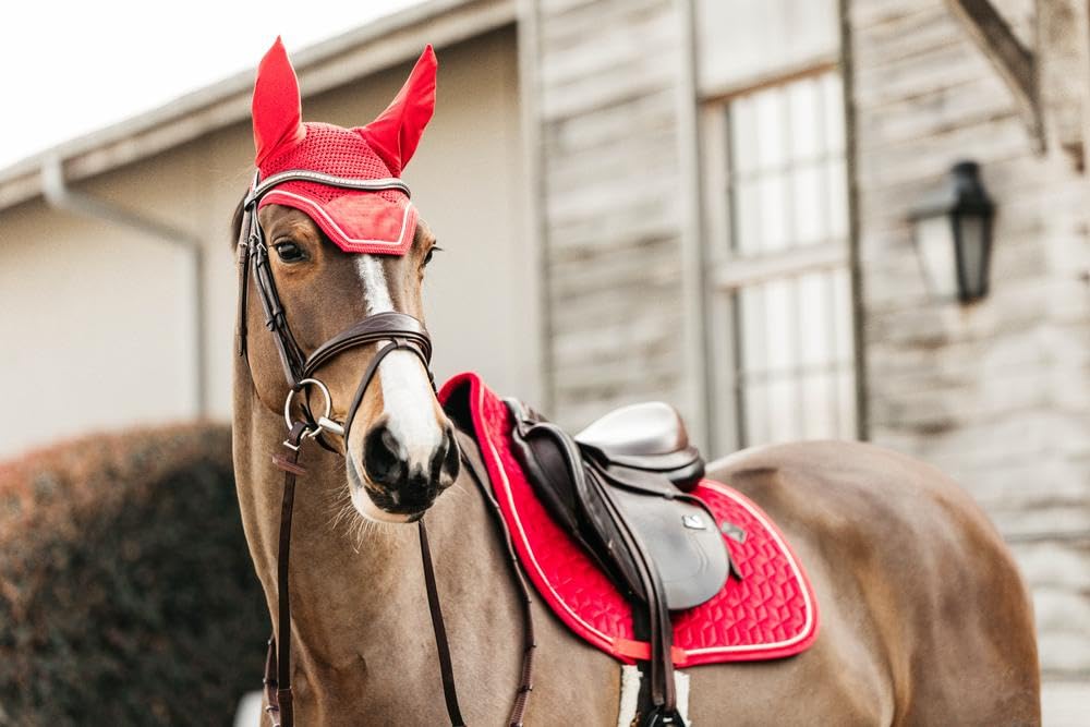Kentucky Horsewear Bonnet Wellington Velours Rouge COB