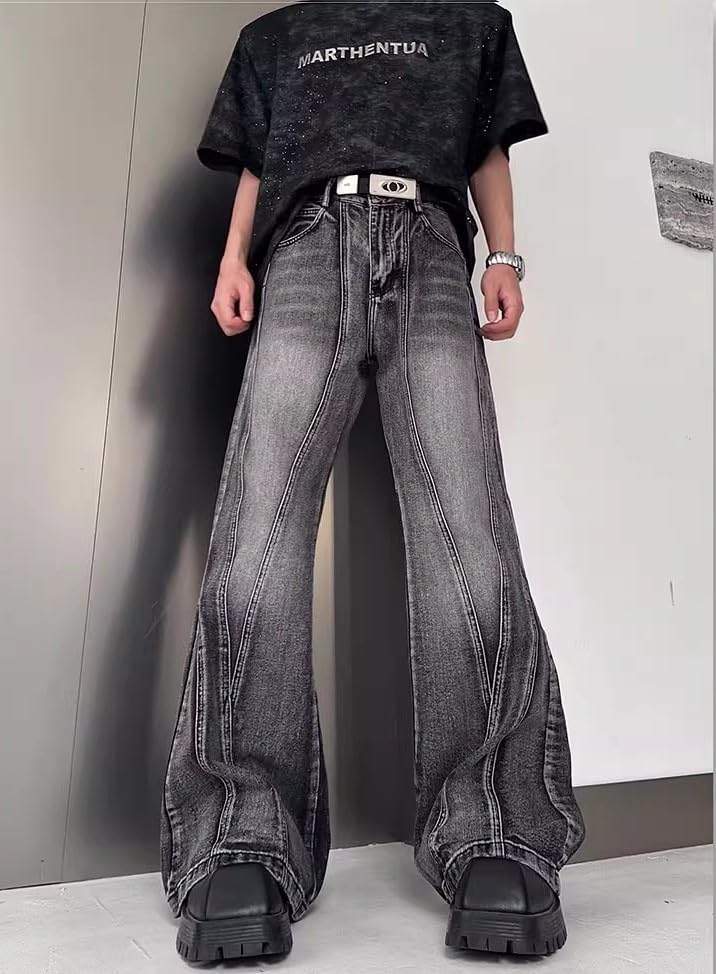 Unisex Y2K Baggy Wide Leg Jeans – Vintage Washed Distressed Denim Pants High Waist Oversized Streetwear for Men Women3