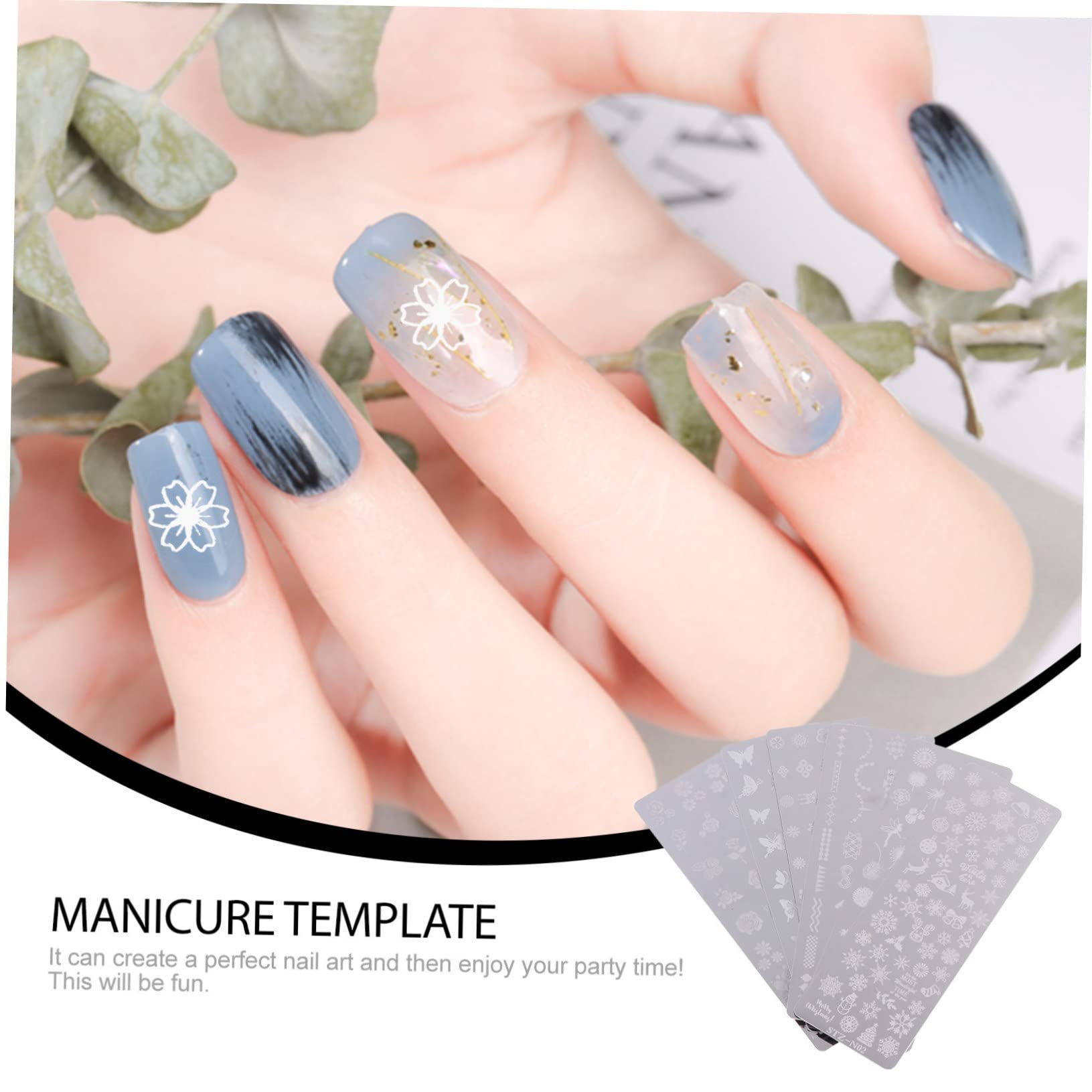 FOMIYES 18piezas Placas Estampación De Uñas De Navidad De Plantillas De Arte Para Manicura Diseño Creativo De Estampado Para Decoración De Uñas Fiestas Navideñas