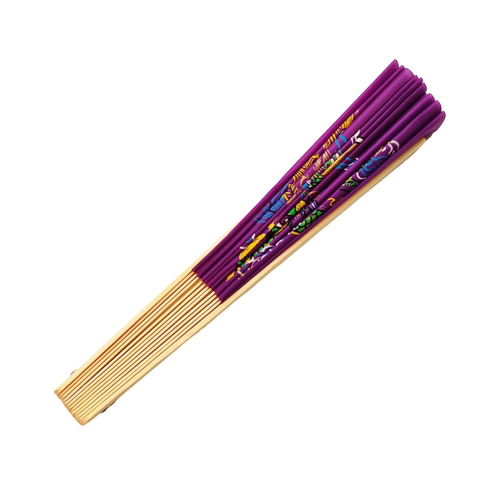 Abanico Plegable para Práctica Abanico Plegable de 33 cm for Kung-fu, Tai chi, Nailon, Ideal for Danza, decoración y Festivales(1 Right Hand Fan)