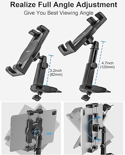 Miniatura 4 de woleyi Soporte para tablet con ranura de CD para automóvil, altura ajustable, soporte para tableta de automóvil, reproductor de CD, bandeja de CD