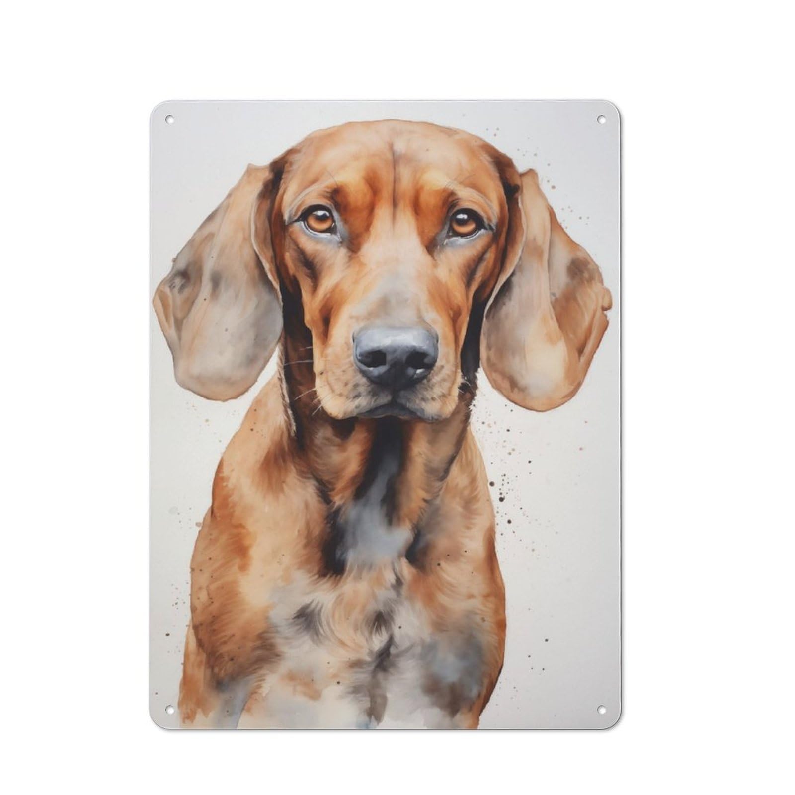 Junmoney Redbone Coonhound Painting Character Decorative Tin Plaque 40X30cm Featuring Home Wall Decor For Flat, Dorm Room, Lounge Or Cafe