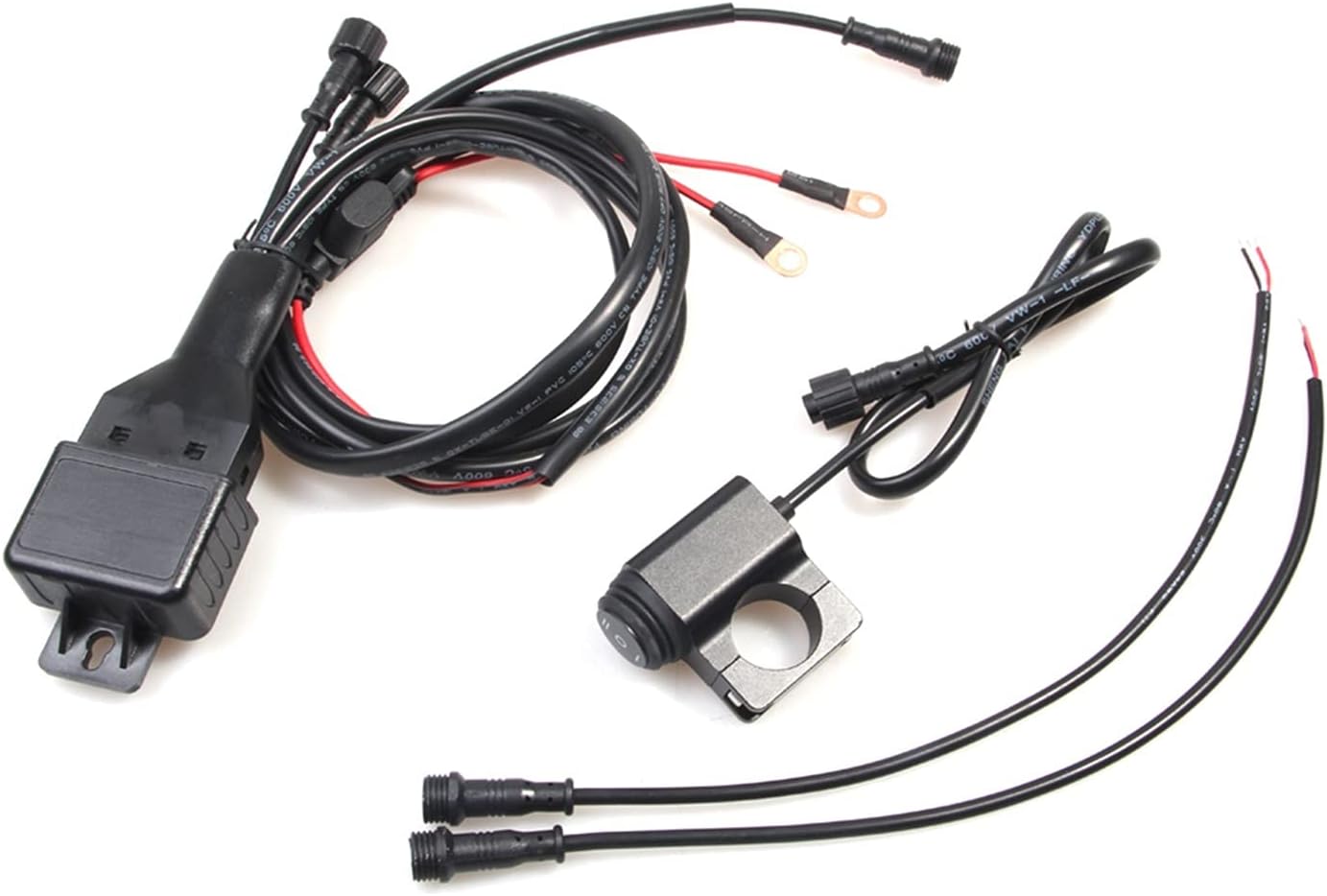 Amazon.co.jp オートバイスイッチ リレーハンドルバーロッカーオンスイッチワイヤーハーネスのオフオンスイッチワイヤーハーネス互換性