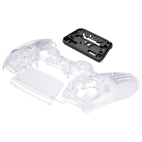 Vista 6 de eXtremeRate Full Set Shell with Buttons Touchpad Cover, Clear Custom Replacement Decorative Trim Shell Front Back Plates Compatible with p s 5 Claro
