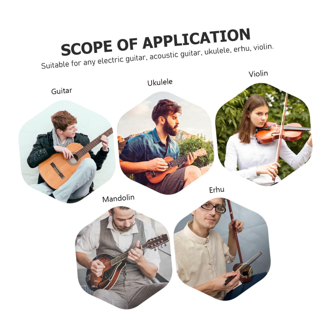 BESTonZON Ganci Per Chitarra Da Parete Set Di 6 Supporti Rimovibili Con Blocco Automatico e Base Ideali Per Chitarre Elettriche e Acustiche