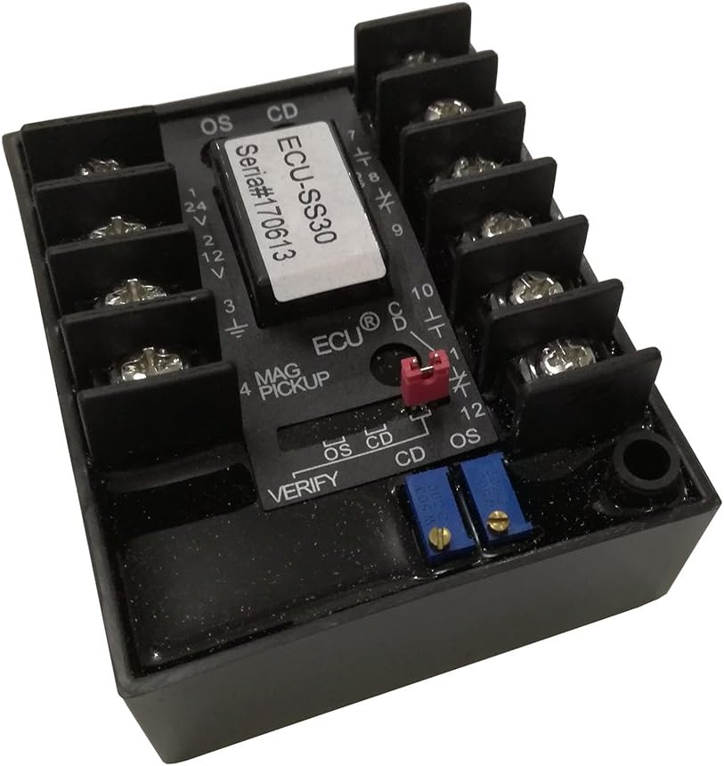 500-9500 Hertz High Current Output ECU Generator Electronic Control Switch, Speed Controller for Diesel/Gas Engines(P/N:ECU-SS30), Black