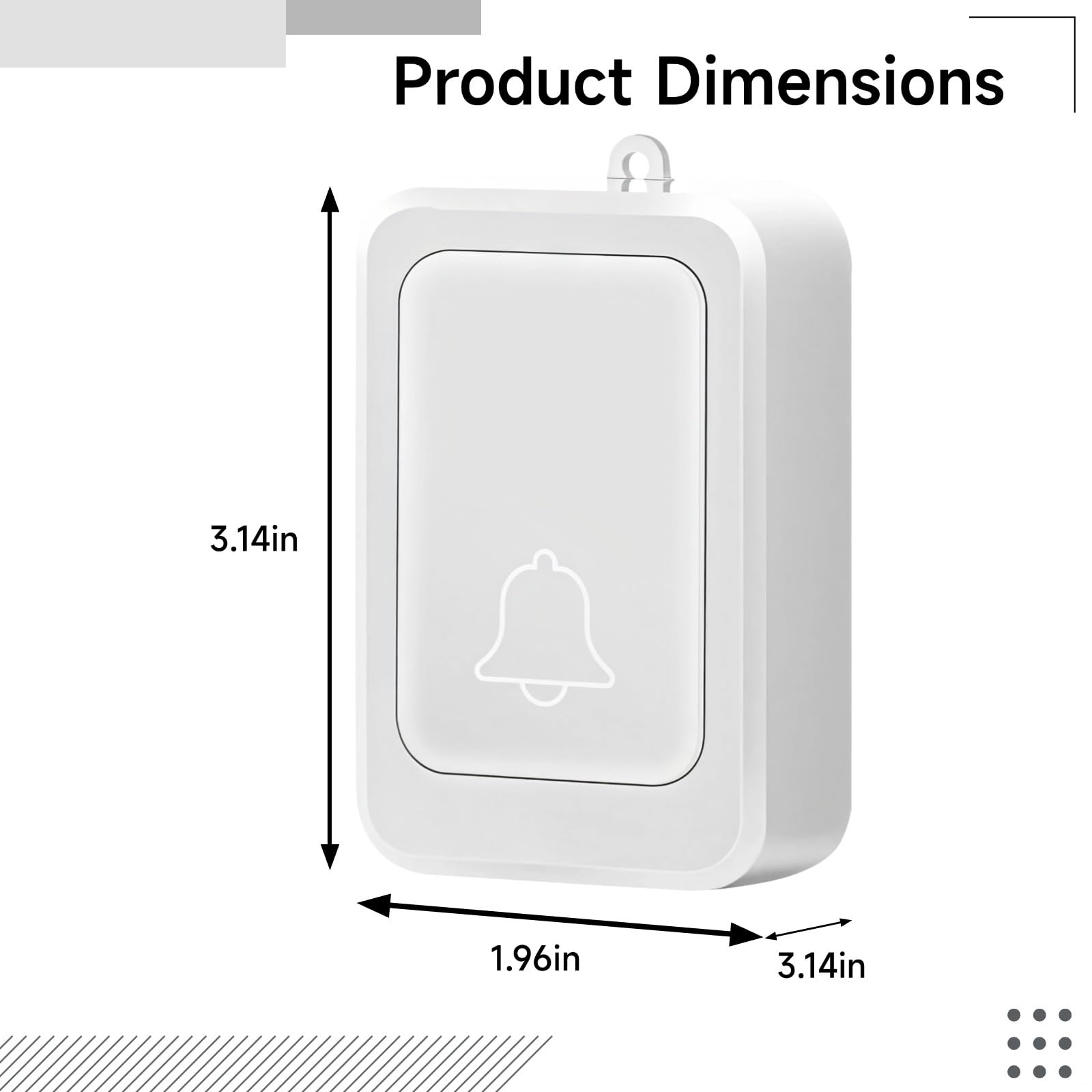Timbres inalámbricos para el hogar, paquete de 3, anillo fuerte, alertas de color, sistema de asistencia para personas mayores