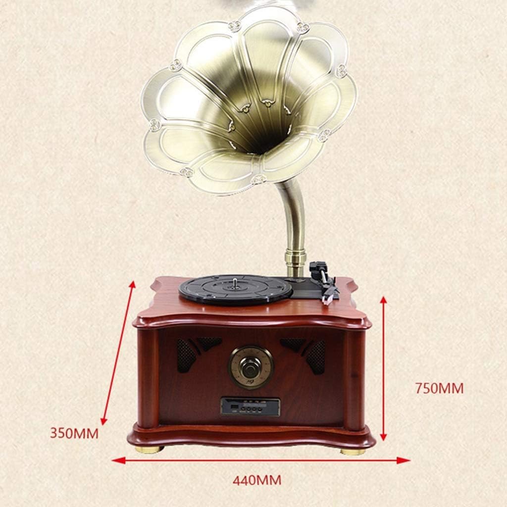 Vintage-Bluetooth-Lautsprecher mit Subwoofer, Aluminium-Legierung, Kupfergehäuse, AUX-In und TF-Kartensteckplatz für Heimdekoration und Musikwiedergabe