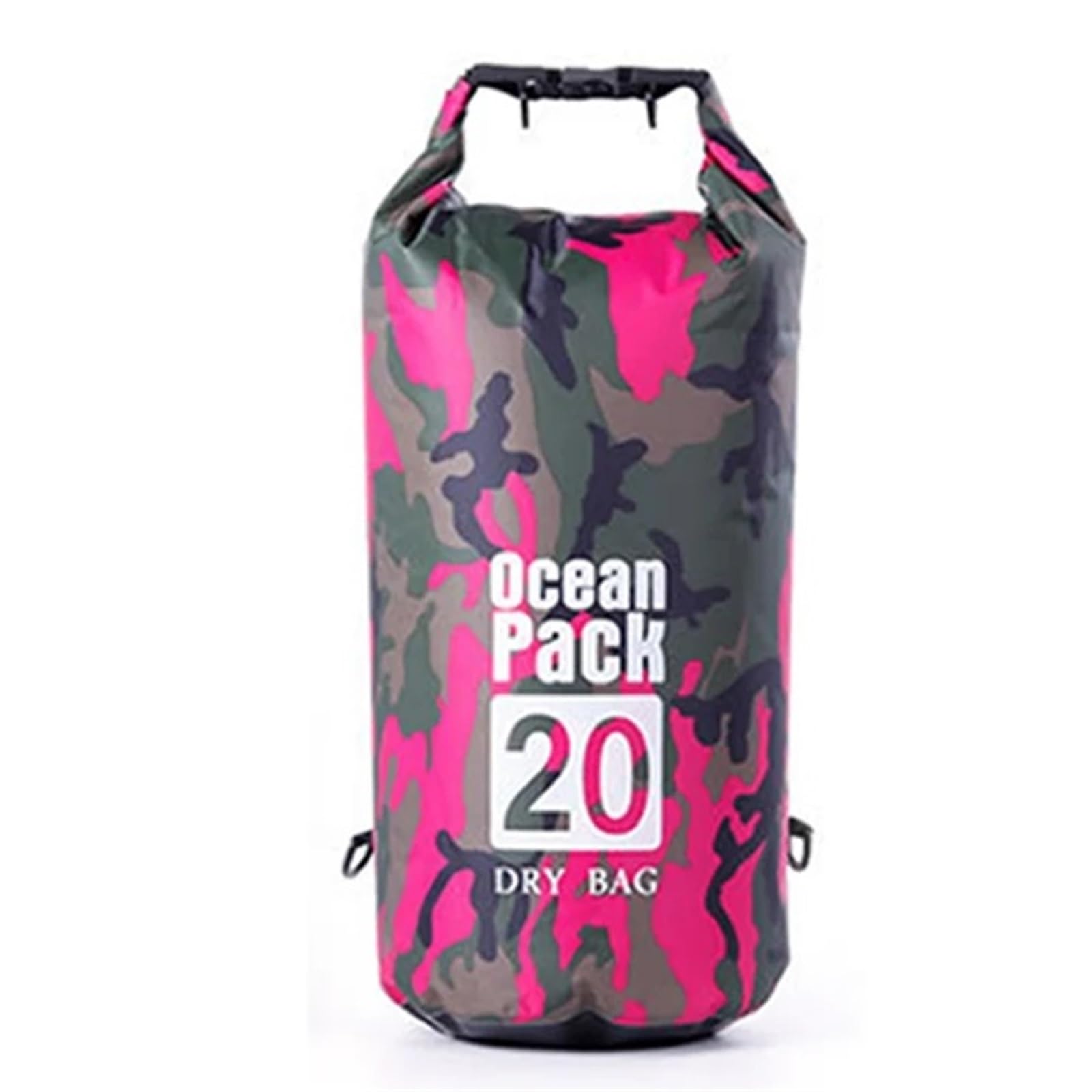 Dry Bag Borsa da Sub da 2/5/10/20/30L Borsa da Nuoto Borsa da Spiaggia Borsa da Rafting Borsa da Viaggio per Esterni Borsa Impermeabile Zaino Impermeabile(Pink 20L)