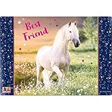 Spiegelburg 14567 Vade Protector Escritorio Infantil 'Best Friend' Amigos de los Caballos Pferdefreunde53 x 38 cm
