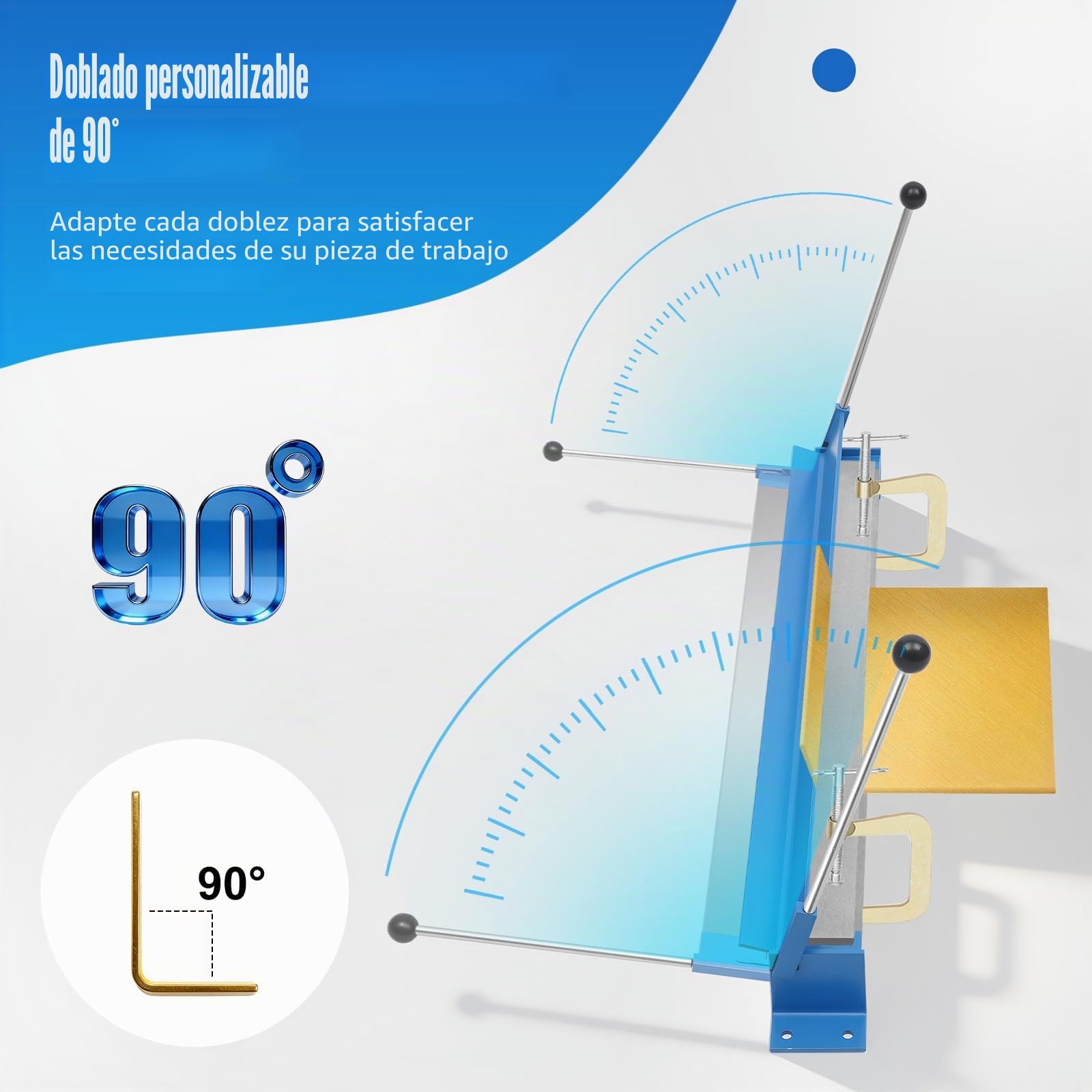 AB-1000 ST - Banco doblador de chapa manual, 135°, dobladora de chapa de hasta 1,2 mm