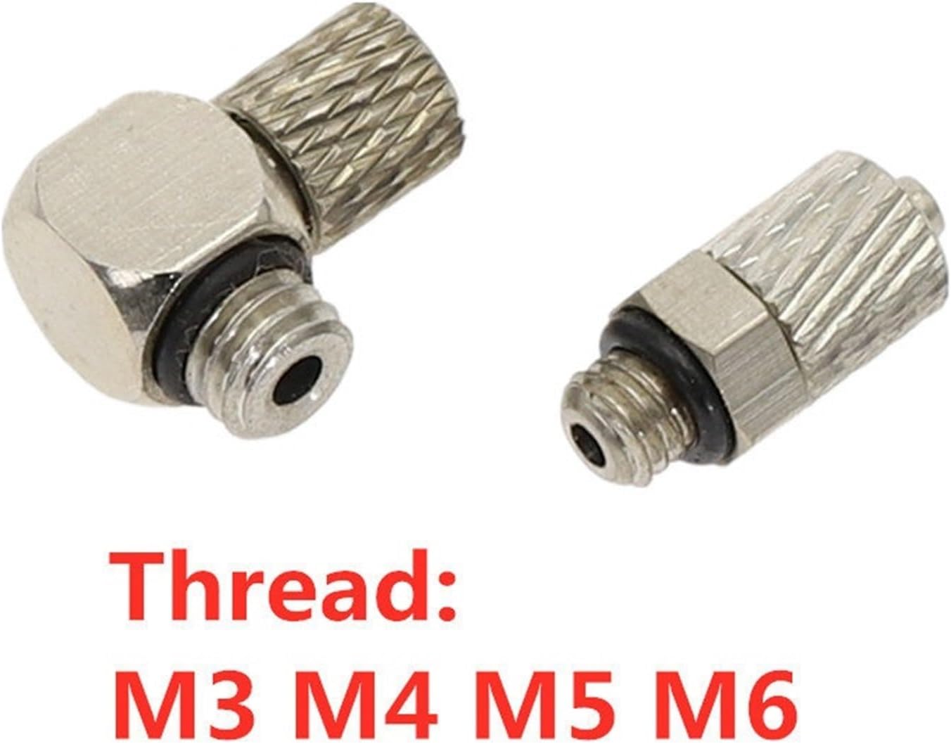 5Pcs Male Thread M3 M4 M5 M6 -Air Tube 3mm 4mm 6mm OD Mini Pneumatic Pipe Connector Screw Through Quick Fitting Fast Twist Joint(PL,OD Hose 6mm-M6)