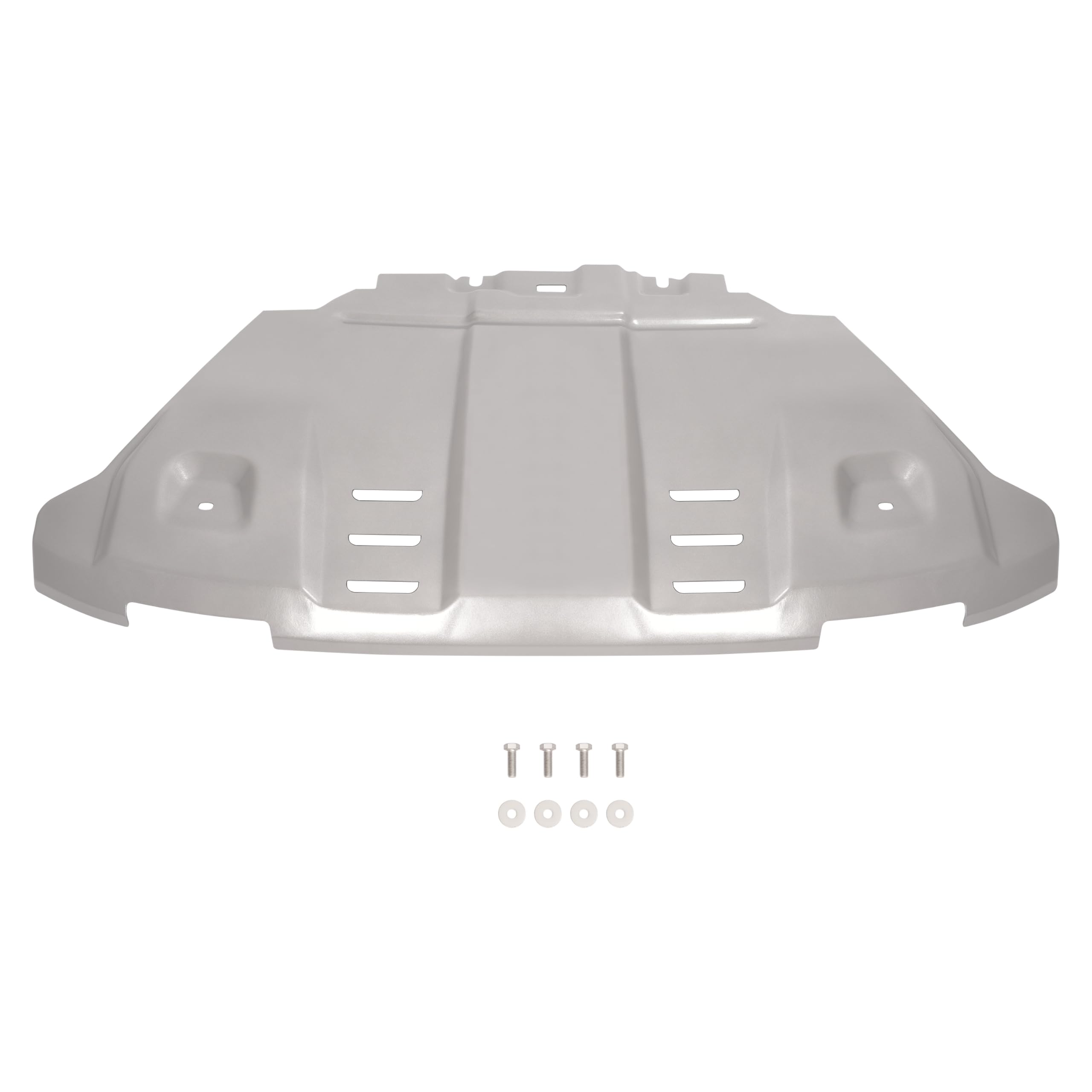 KUAFU Under Tray Skid Plate Compatible with 2019-2023 Ford Ranger Lariat XL XLT Steel Engine Splash Shield Belly Pan Powder Coated Silvery