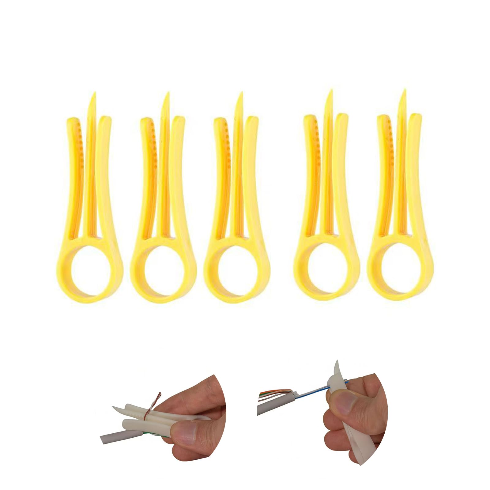 Network Cable Untwist Tool – Wire Straightener & Pair Separator for CAT5/CAT6/CAT7, Quickly Organizes Twisted Pairs for Clean Cabling (Type-A Yellow 5