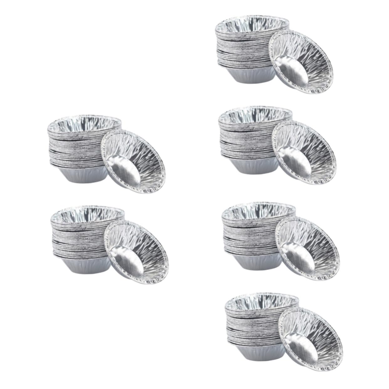 MAGICLULU 600 Piezas Sartenes Para Tarta Taza De Pastel De Aluminio Tazas De Muffins De Metal Molde Para Mini Quiches Molde De Bandeja Tazas De Tarta De Huevo Antiadherente Mollete
