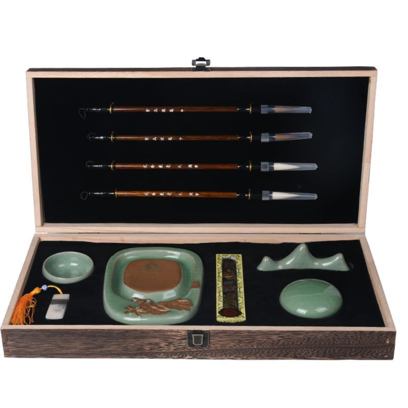 Four Treasures of The Study Set Beginner Calligraphy Writing Brush Inkstone