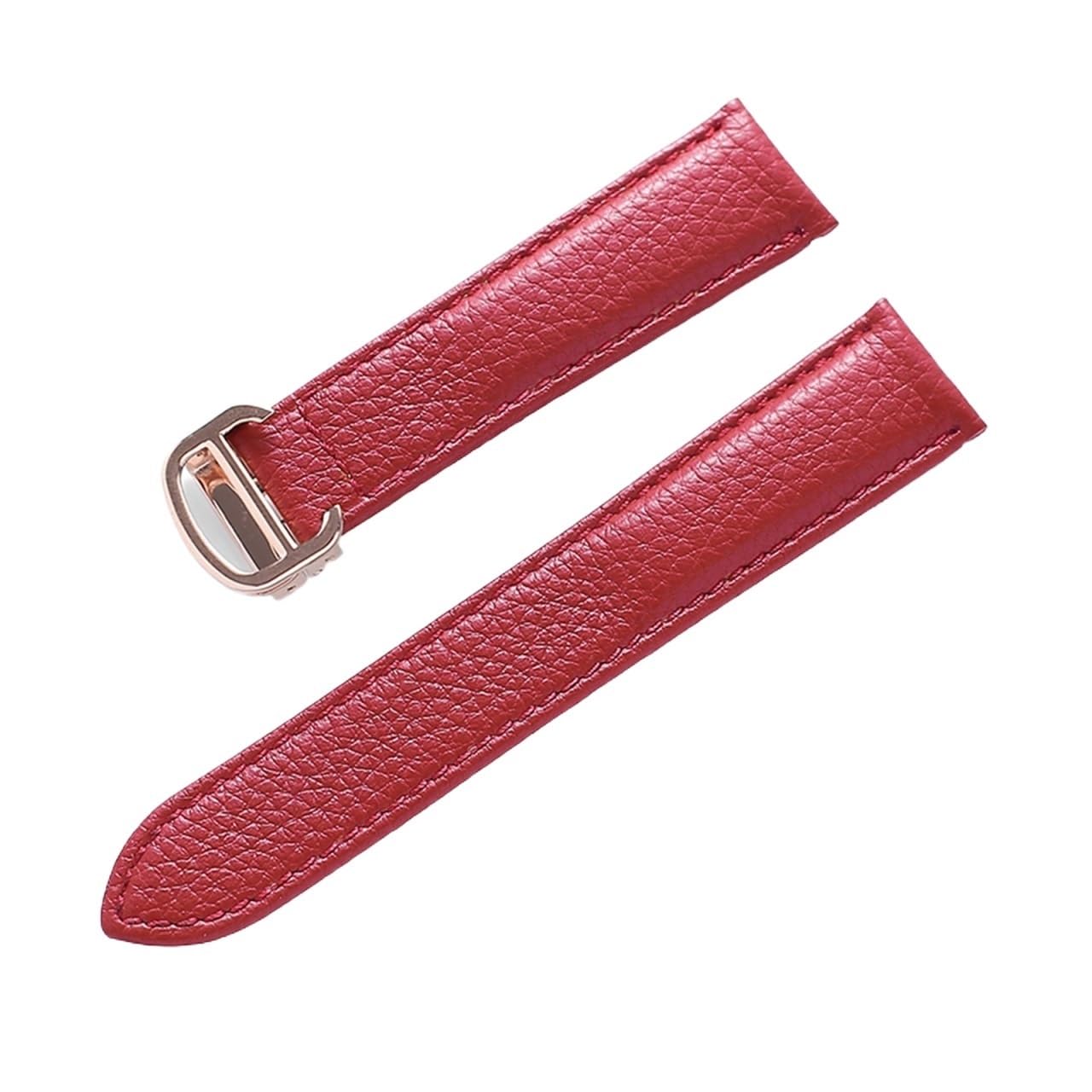 Generico Run Ken Cinturino in Pelle Lychee Pattern Cinturino in Pelle Morbida Sostituto Compatibile con Cinturino da Uomo E da Donna Cartier Tank