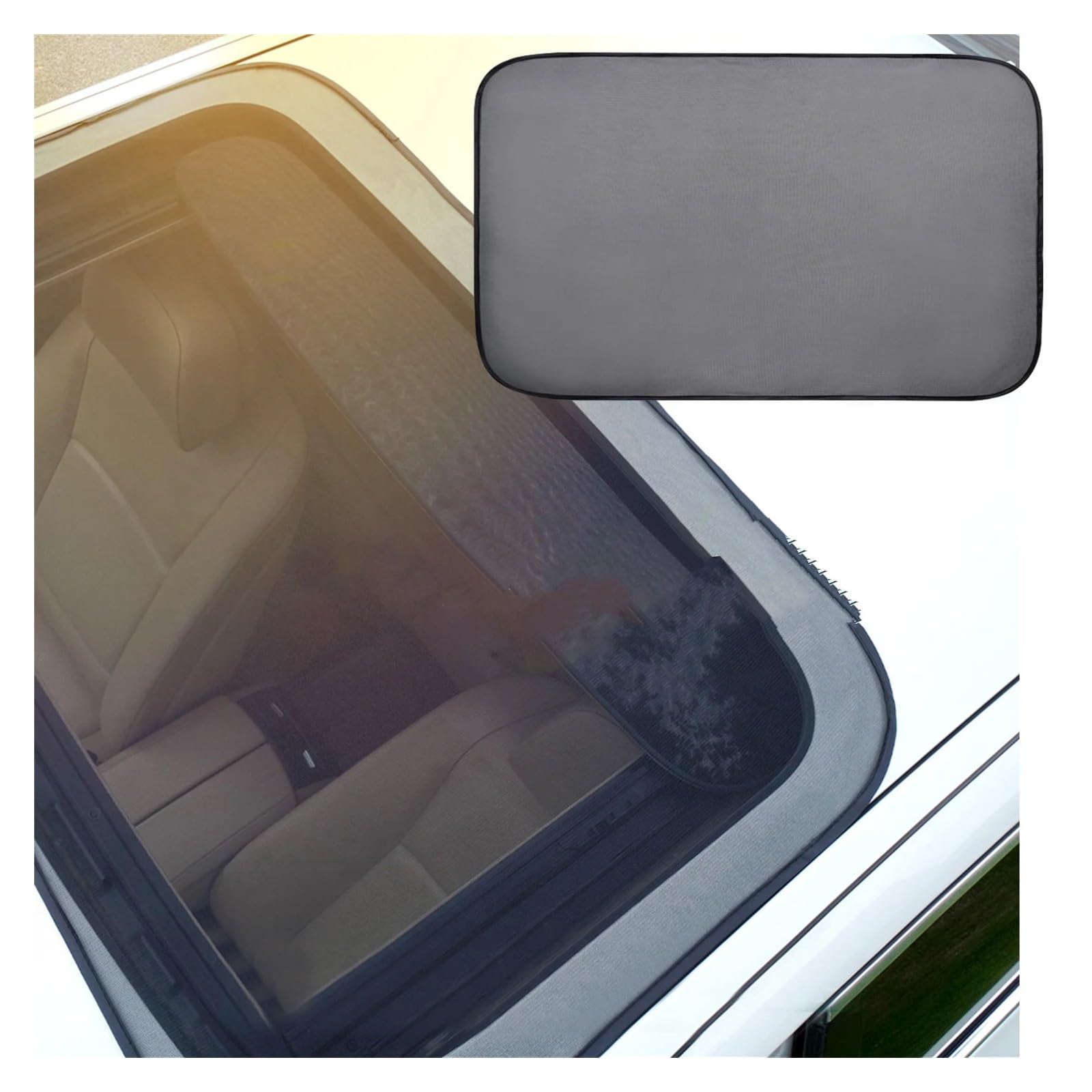 Couverture camping toit ouvrant avec maille pour protection moustiques SUV - 7