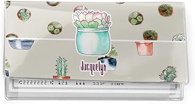 YouCustomizeIt Cactus Vinyl Checkbook Cover (Personalized)