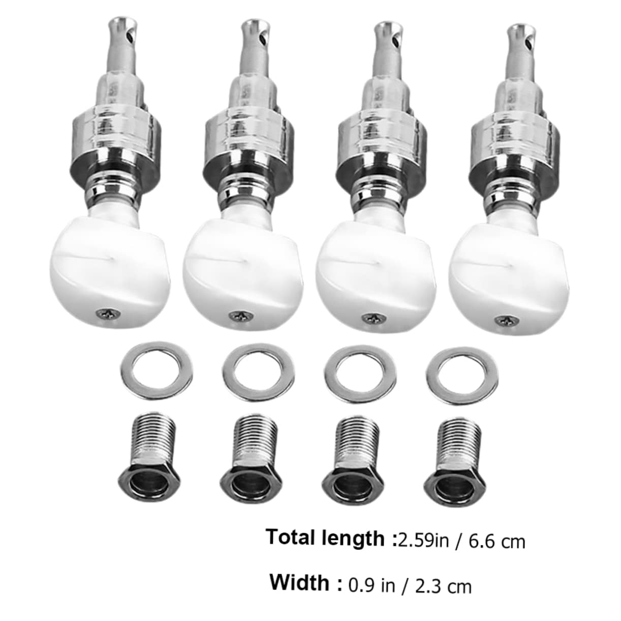 iplusmile Chiavi per Corde Banjo Set da 4 Pezzi con Pioli di Accordatura in Metallo, Accessori Strumenti Musicali Folk, Sostituzione Meccaniche Banjo per Accordatori Facili da Montare