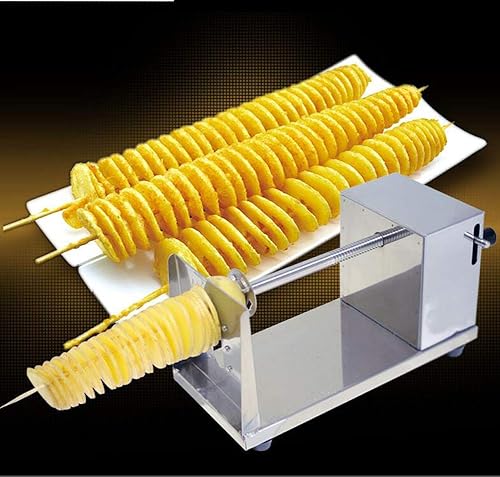 Miniatura 8 de Tornado - Cortador de espiral manual de patatas fritas de acero inoxidable para cortar en espiral cortador de verduras freír