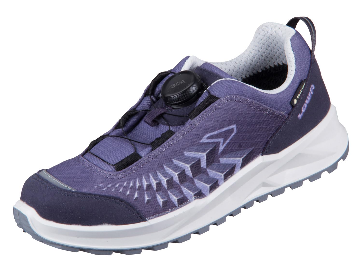 Lowa FERROX GTX LO JR Big Kids Lace-Up Shoes Red, Blue Plum Light Lilac, 38 EU